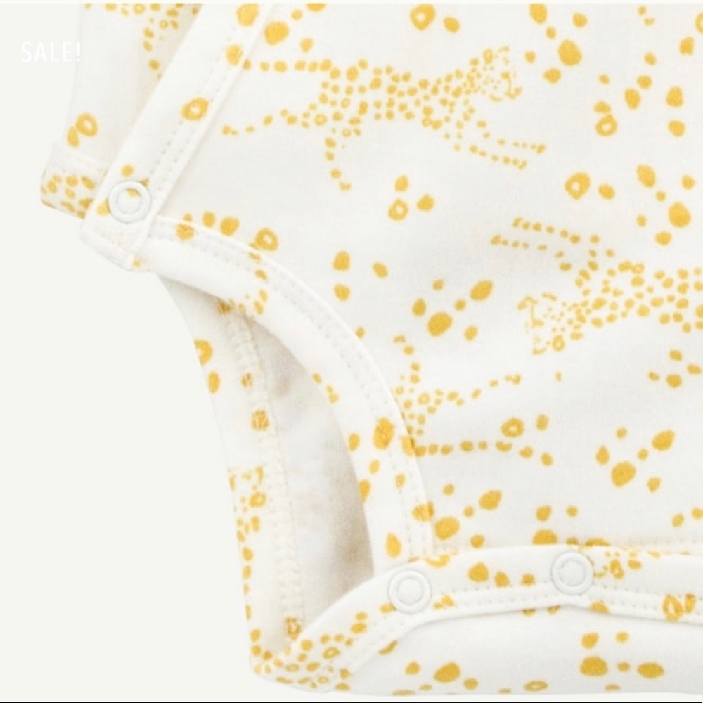 🔥3/$24 Oliver&Rain Gold Cheetah Baby Kimono - Picture 3 of 10